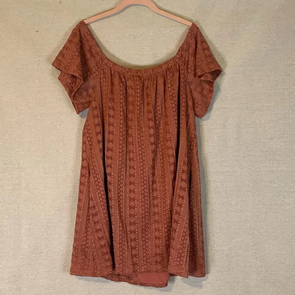 Womens LUSH Mini Bohemian Whimscal Pink Dress Medium